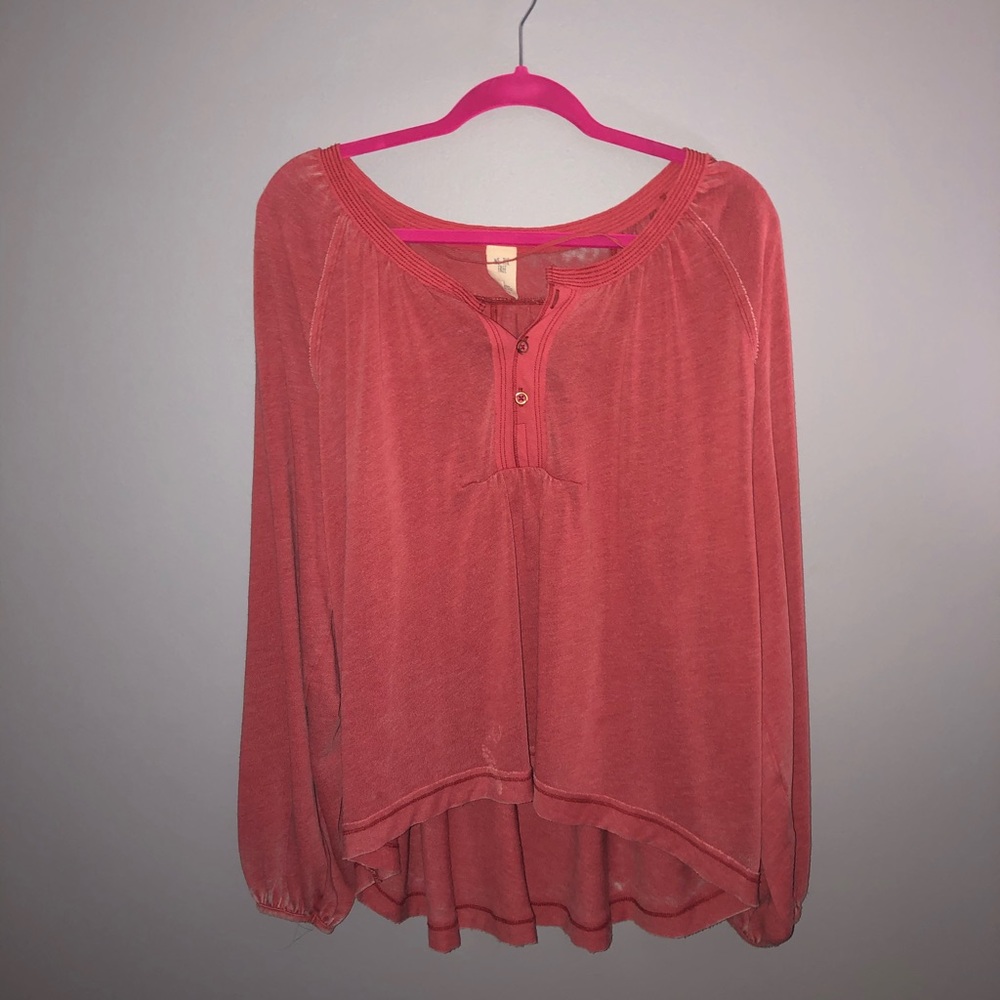 Free People Long Sleeve Peasant Top